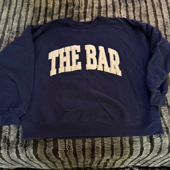 THE BAR VARSITY SWEATSHIRT NAVY/WHITE - Picture 3 of 5